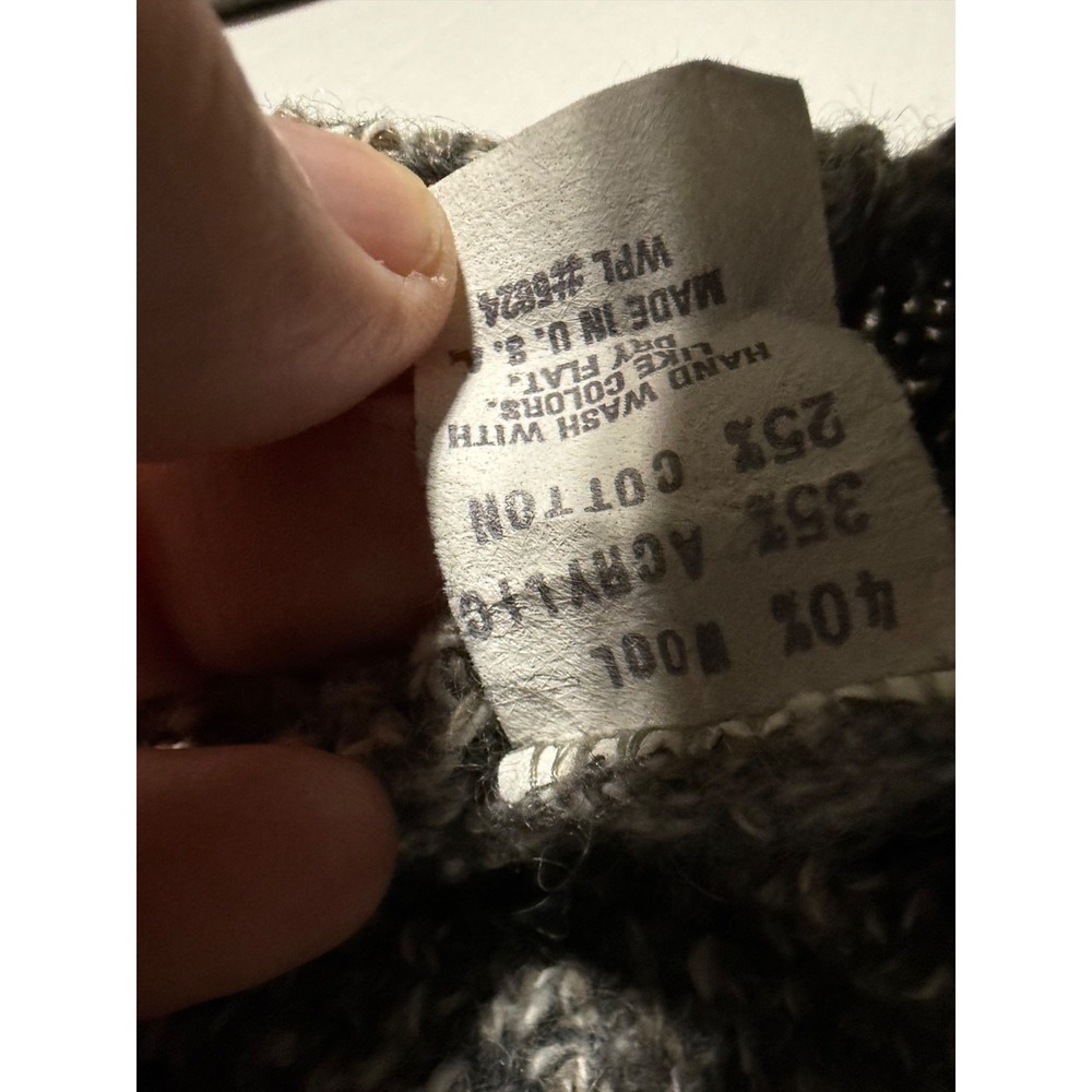 Vintage Pinnacle XL Crewneck Sweater Made in USA Wool Acrylic Cotton Blend 80s 9 - Picture 5 of 9